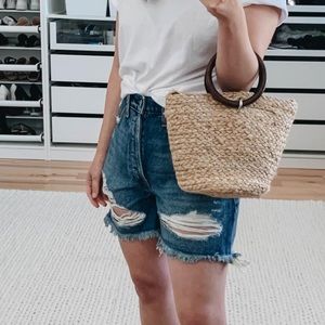 ZARA straw handbag
